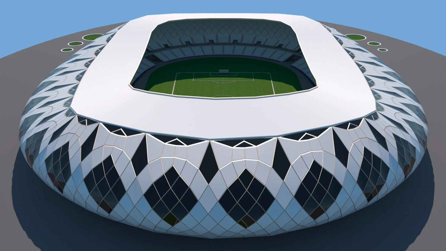 FOOTBALL STADIUM 3D Model .c4d .max .obj .3ds .fbx .stl .blend 