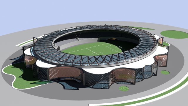 ARMOR STADIUM 3D Model .c4d .max .obj .3ds .fbx .stl .blend