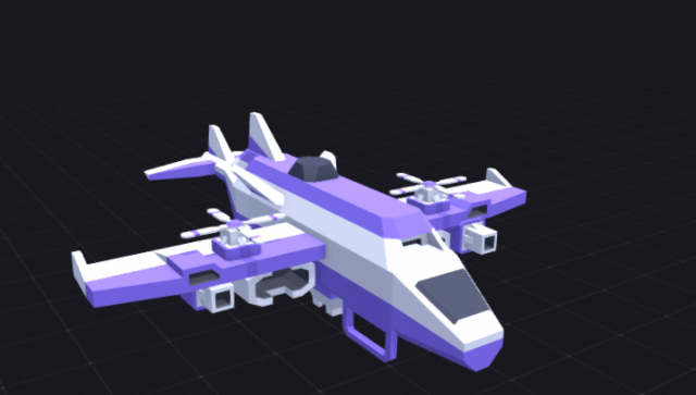 Low poly aircraft 3D Model .c4d .max .obj .3ds .fbx .stl .blend 
