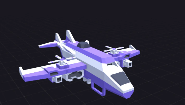 Low poly aircraft 3D Model .c4d .max .obj .3ds .fbx .stl .blend 