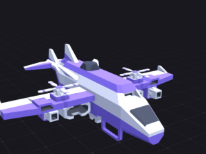 Low poly aircraft 3D मॉडल