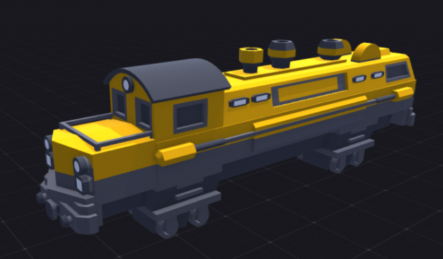 Low poly train 3D 모델 .c4d .max .obj .3ds .fbx .stl .blend 