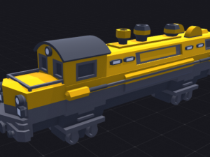 Low poly train 3D 模型