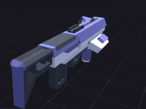 Низкополигональная винтовка 3D Модель