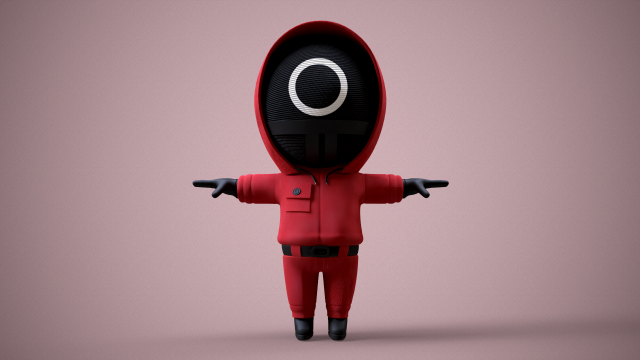 Squid Game - Pack 3 Soldiers 3D Model .c4d .max .obj .3ds .fbx .stl .blend 