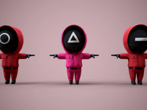 Squid Game - Paket 3 Tentara Model 3D