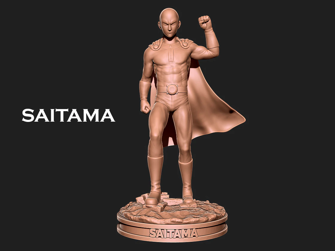 One punch man - Saitama 3D print model 3D Print Model .c4d .max .obj .3ds .fbx .stl .blend 