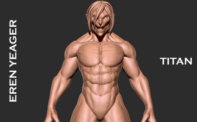 AOT - Eren Yeager 3D print model 3D-Druckmodell .c4d .max .obj .3ds .fbx .stl .blend 