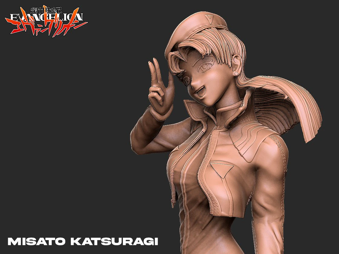 Misato Evangelion 3D print model 3D Print Model .c4d .max .obj .3ds .fbx .stl .blend 