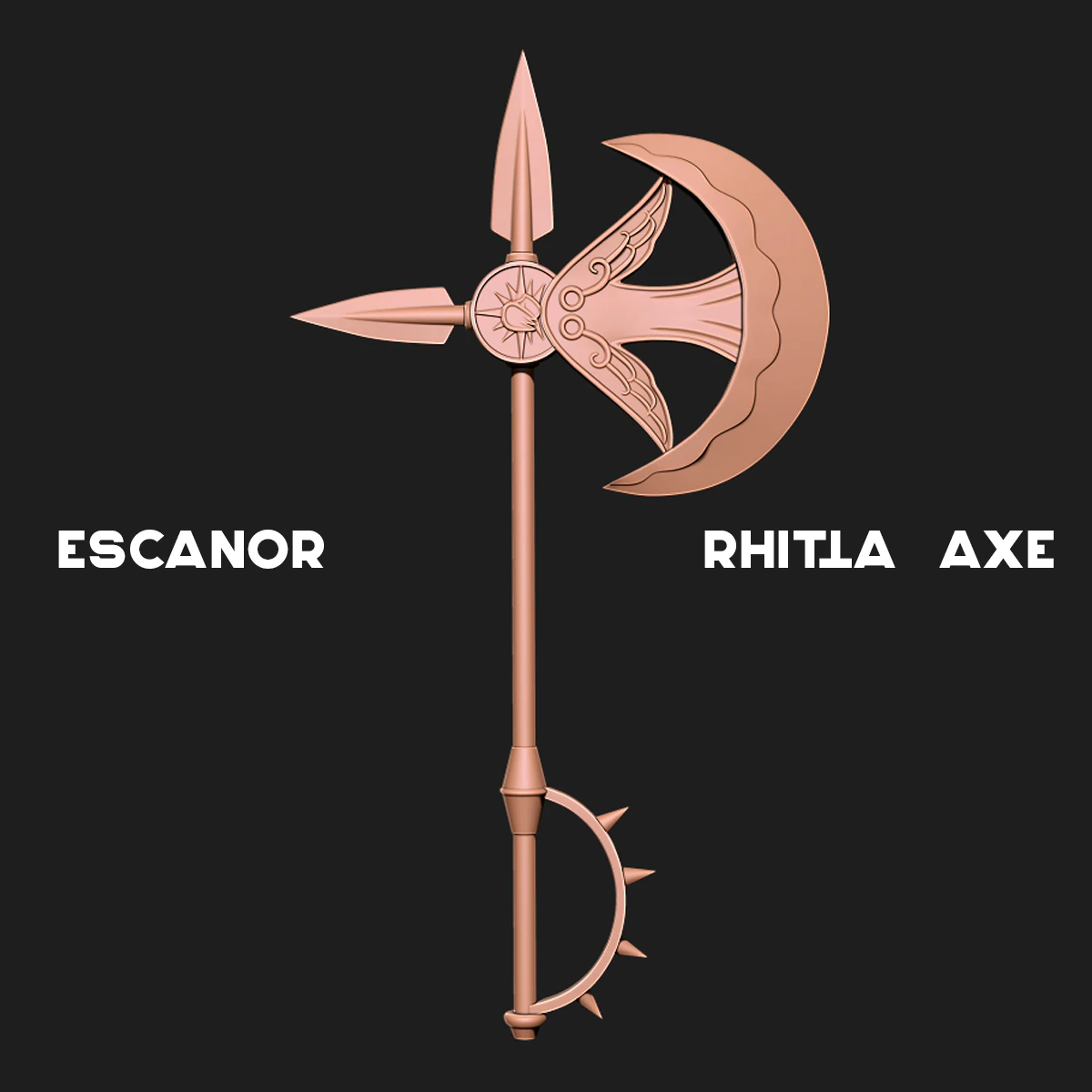 Escanor rhitta axe - seven deadly sins 3D Print model 3D Print Model .c4d .max .obj .3ds .fbx .stl .blend