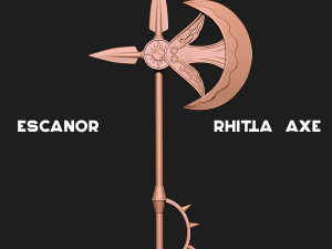 Escanor rhitta ax - 일곱 가지 대죄 3D 프린트 모델 3D 프린트 모델