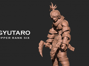Demon slayer - gyutaro Upper rank 6 3D print model 3D Print Model