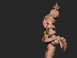 Demon slayer - gyutaro Upper rank 6 3D print model Model Cetak 3D