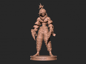 Demon slayer - gyutaro Upper rank 6 3D print model Model Cetak 3D