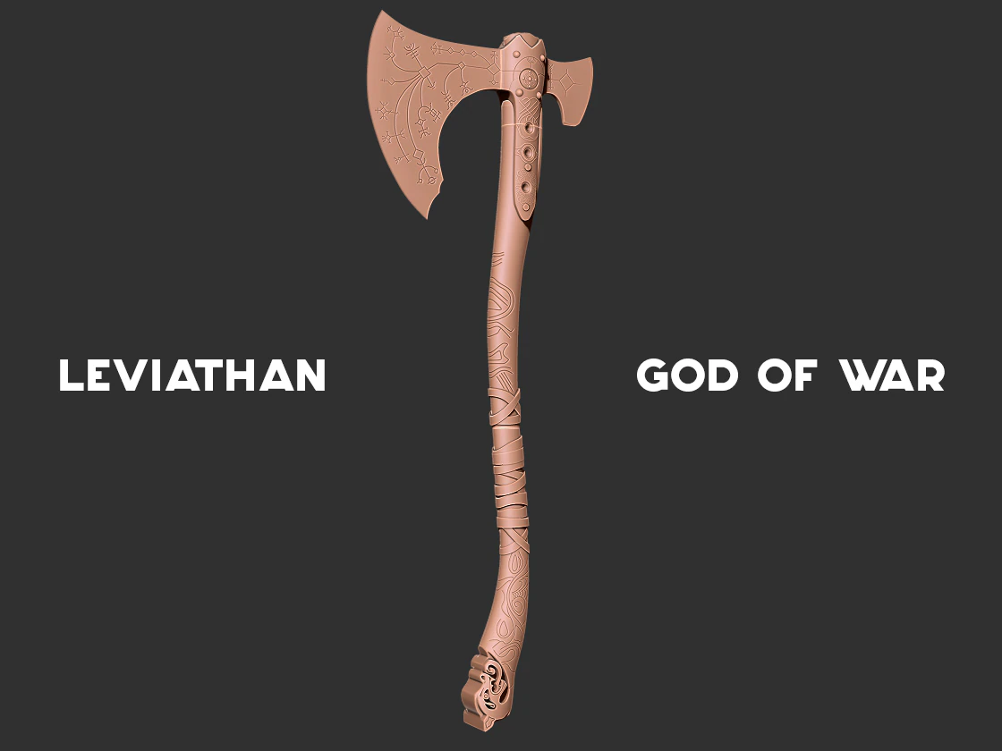 Leviathan Axe God of War 3D print model 3D Print Model .c4d .max .obj .3ds .fbx .stl .blend 