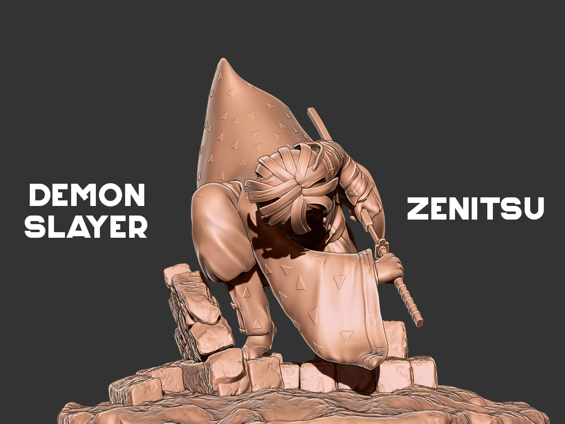 Demon Slayer Zenitsu 3D print model 3D Print Model .c4d .max .obj .3ds .fbx .stl .blend