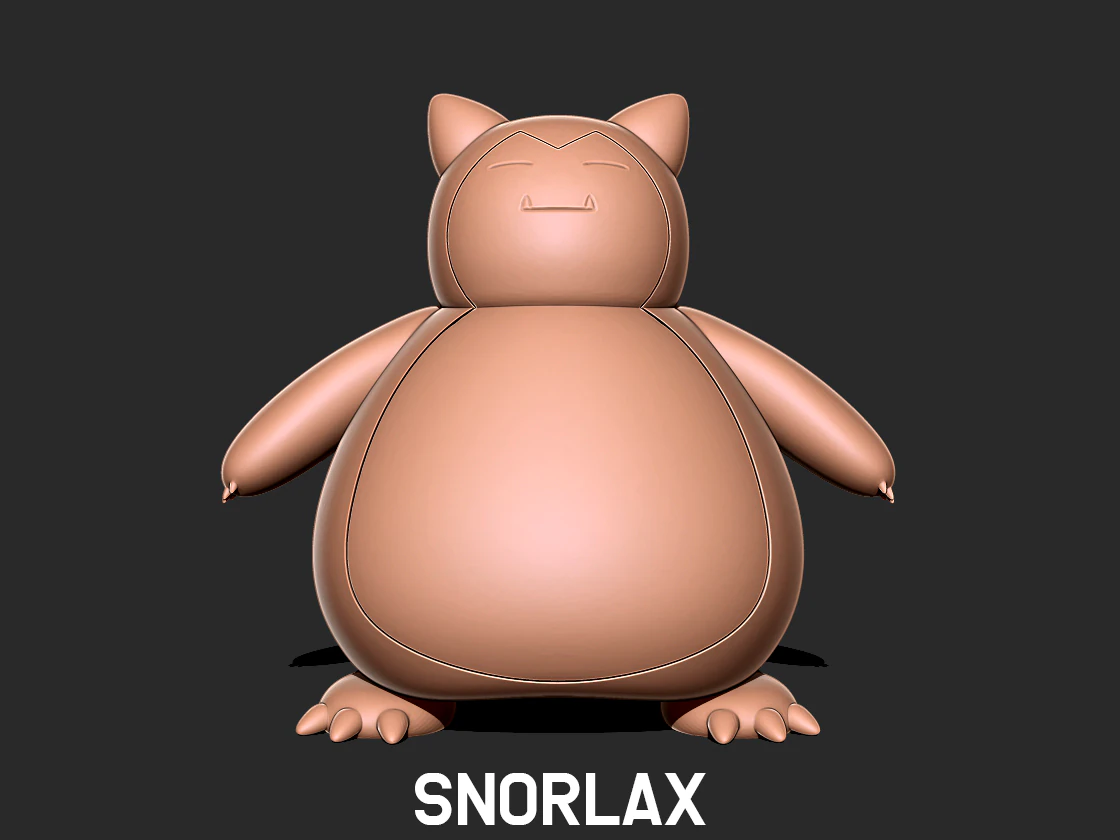 Snorlax - Pokemon 3D print model 3D Print Model .c4d .max .obj .3ds .fbx .stl .blend