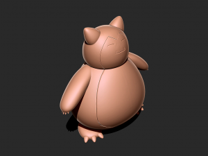 Snorlax - Pokemon 3D print model Modelo de Impressão 3D