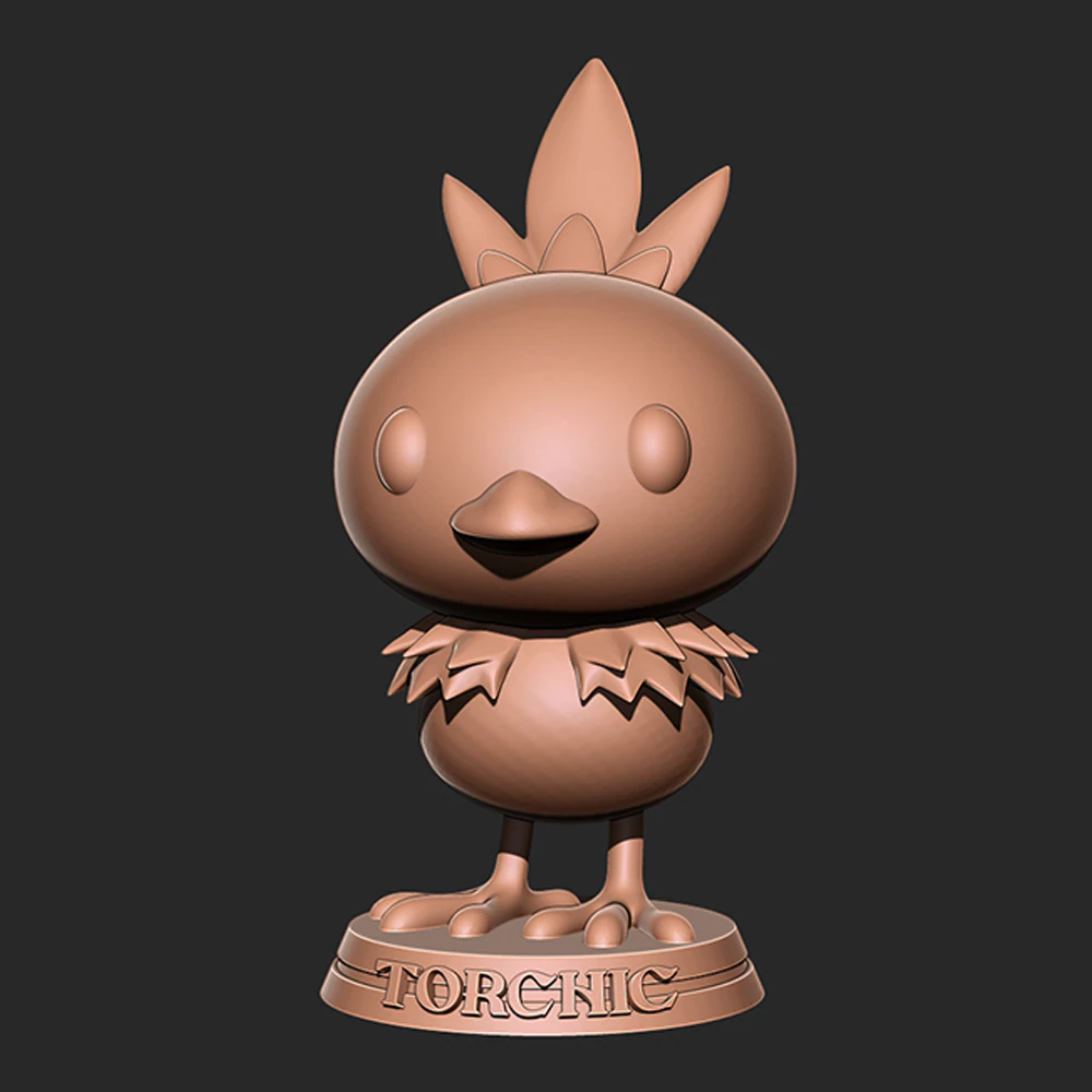 Torchic - Pokemon 3D print model 3D Print Model .c4d .max .obj .3ds .fbx .stl .blend 