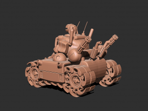 Metal slug tank 3D print model Model Cetak 3D