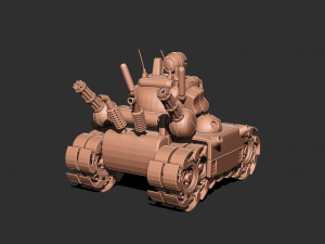 Metal slug tank 3D print model Model Cetak 3D