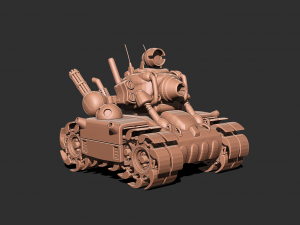 Metal slug tank 3D print model Model Cetak 3D