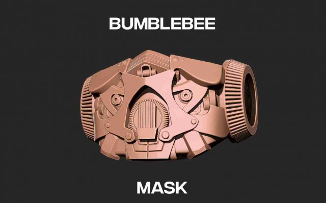 Bumblebee Mask - 3D print model 3D-printmodel .c4d .max .obj .3ds .fbx .stl .blend 