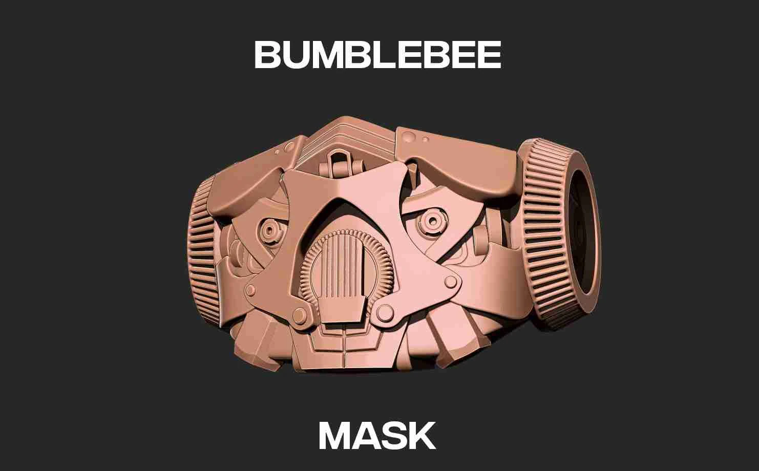 Bumblebee Mask - 3D print model 3D Print Model .c4d .max .obj .3ds .fbx .stl .blend