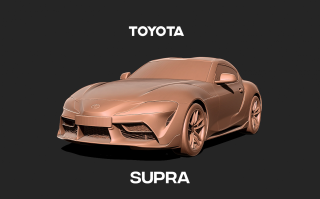 Toyota Supra 3D print model 3D Принт Модель .c4d .max .obj .3ds .fbx .stl .blend 