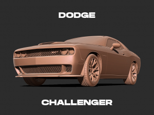 Dodge challenger Car 3D print model 3D-Druckmodell