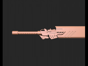 Nier Automata - Type-40 Blade 3d print model Model Cetak 3D