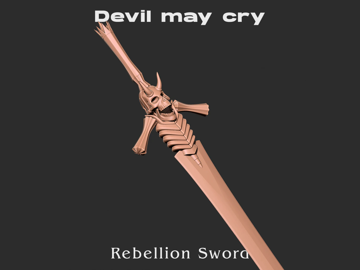 Devil May Cry Rebellion Sword 3d print model 3D Print Model .c4d .max .obj .3ds .fbx .stl .blend