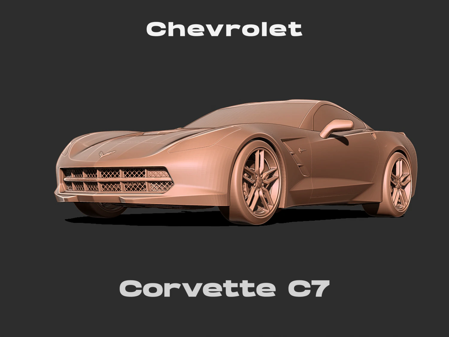 Chevrolet Corvette C7 3d Print model 3D Print Model .c4d .max .obj .3ds .fbx .stl .blend