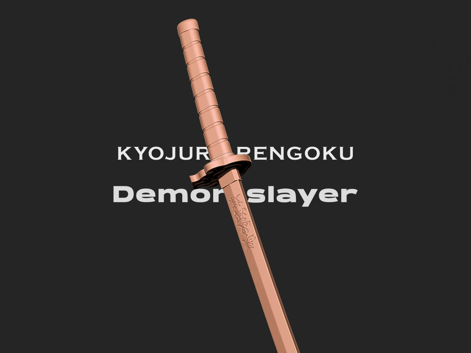 Katana Rengoku Demon slayer - 3D print model 3D Print Model .c4d .max .obj .3ds .fbx .stl .blend 