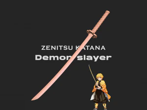 Katana Zenitsu Demon Slayer - modelo de impressão 3D Modelo de Impressão 3D