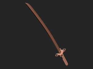 Muichiro katana Demon slayer Modèles 3D en vedette