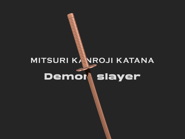 Mitsuri Katana Demon slayer Modelo de Impressão 3D .c4d .max .obj .3ds .fbx .stl .blend 