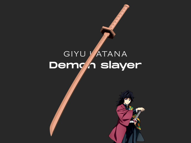 Katana Giyu Demon slayer - 3D print model 3D Print Model .c4d .max .obj .3ds .fbx .stl .blend 