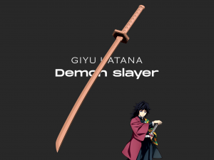 Katana Giyu Demon slayer - 3D print model Modèles 3D en vedette