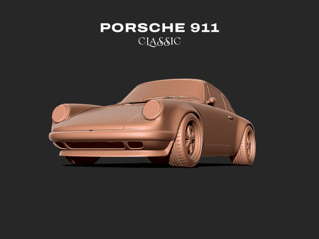 Porsche 911 classic 3d print model Model Cetak 3D .c4d .max .obj .3ds .fbx .stl .blend 