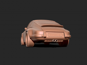 Porsche 911 classic 3d print model Model Cetak 3D