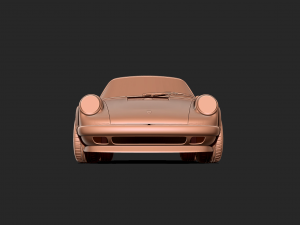 Porsche 911 classic 3d print model Model Cetak 3D