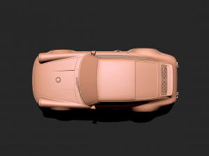 Porsche 911 classic 3d print model Model Cetak 3D