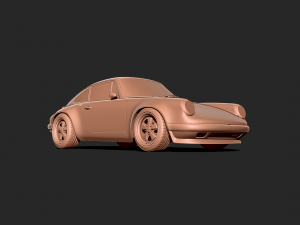 Porsche 911 classic 3d print model Model Cetak 3D
