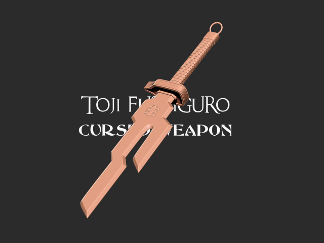 Toji Fushiguro Weapon Inverted Spear of Heaven 3D Print Model .c4d .max .obj .3ds .fbx .stl .blend 
