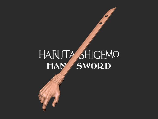 Shigemo Hand Sword - Jujutsu Kaisen Cosplay 3Dプリントモデル .c4d .max .obj .3ds .fbx .stl .blend