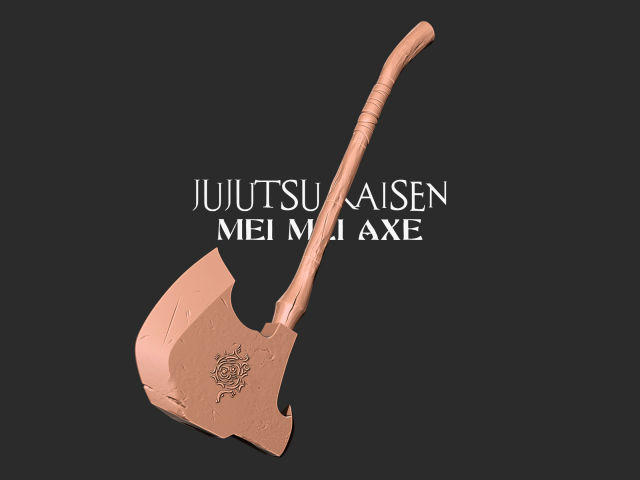 Mei Mei Battle Axe - Jujutsu Kaisen Cosplay 3D Print Model .c4d .max .obj .3ds .fbx .stl .blend 