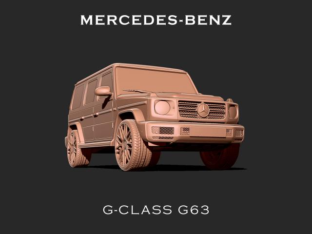 Mercedes Benz G-Class G63 3d print model 3D Baskı Modeli .c4d .max .obj .3ds .fbx .stl .blend 