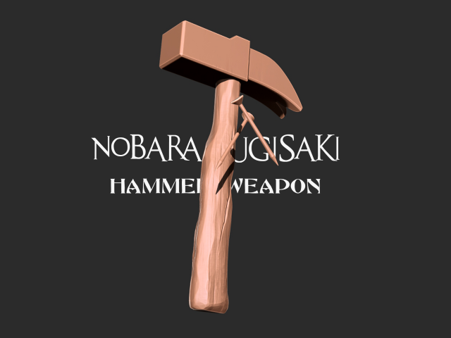 Nobara kugisaki - Cursed hammer 3D-printmodel .c4d .max .obj .3ds .fbx .stl .blend 