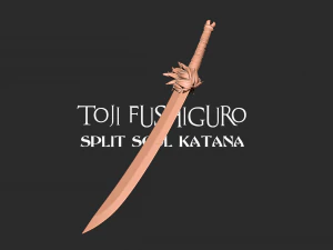 B&ouml;l&uuml;nm&uuml;ş Ruh Katana - Toji Fushiguro Jujutsu Kaisen 3D Baskı Modeli
